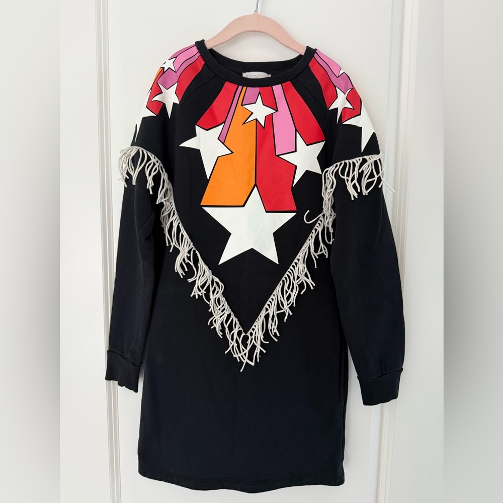 Stella McCartney Kids Star Graphic Fringed Dress